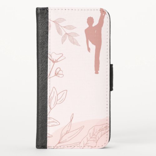 Yoga Meditation Fitness Meditate Esthetic   iPhone X Wallet Case