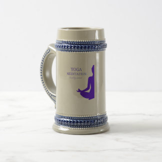  Yoga & Meditation for a Healthy Mind Beer Stein