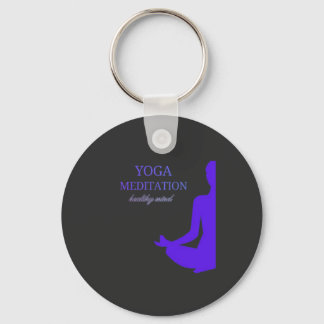  Yoga & Meditation for a Healthy Mind Keychain