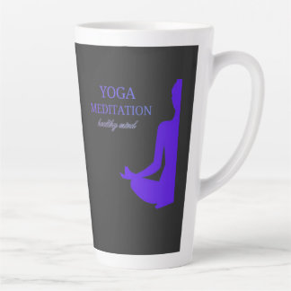  Yoga & Meditation for a Healthy Mind Latte Mug