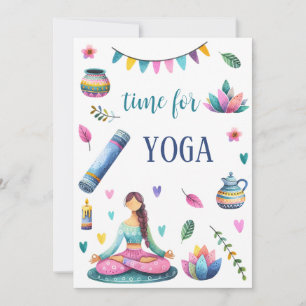 Yoga Meditation Illustration Invitation