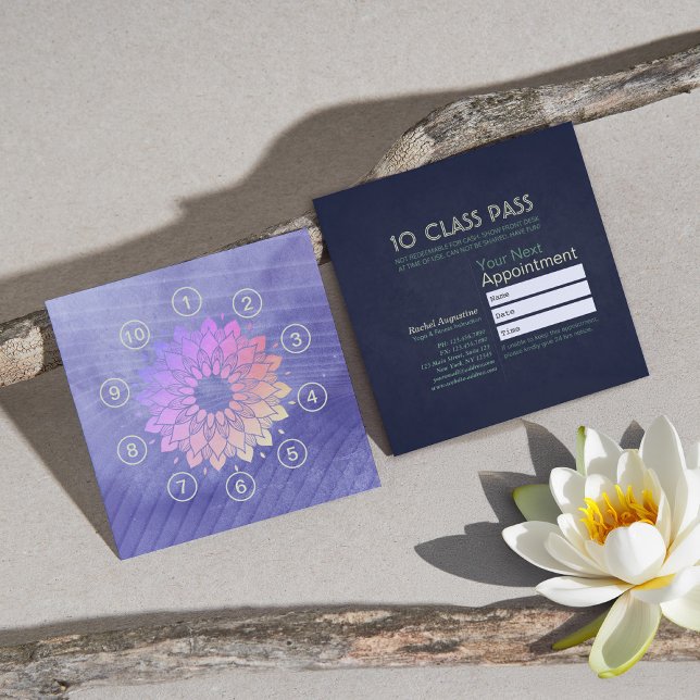 Yoga Meditation Instructor 10 Class Pass Loyalty Card (Creator Uploaded)