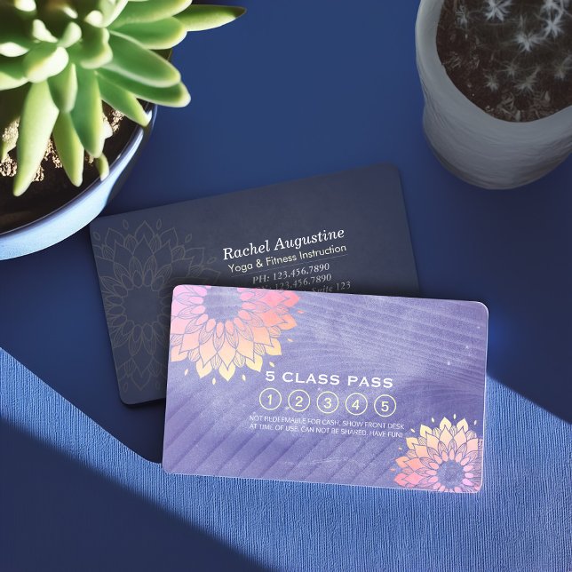 Yoga Meditation Instructor 5 Class Pass Loyalty Card (Creator Uploaded)