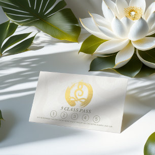 Yoga Meditation Instructor 5 Class Pass OM Loyalty Card