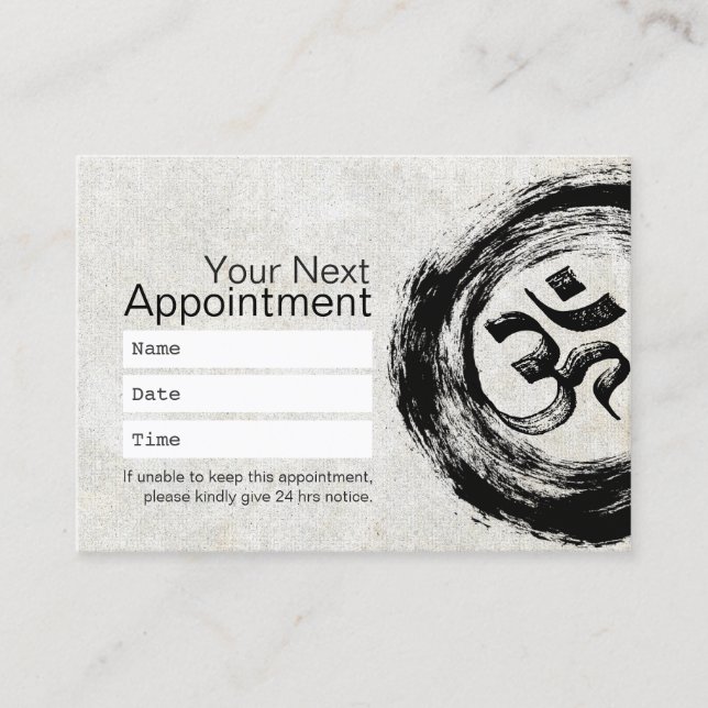 Yoga Meditation Instructor Appointment Om Symbol (Front)