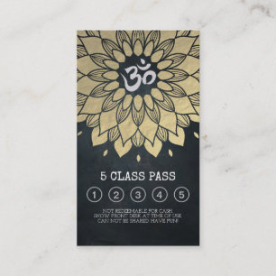 Yoga Meditation Instructor Class Pass Loyalty Card