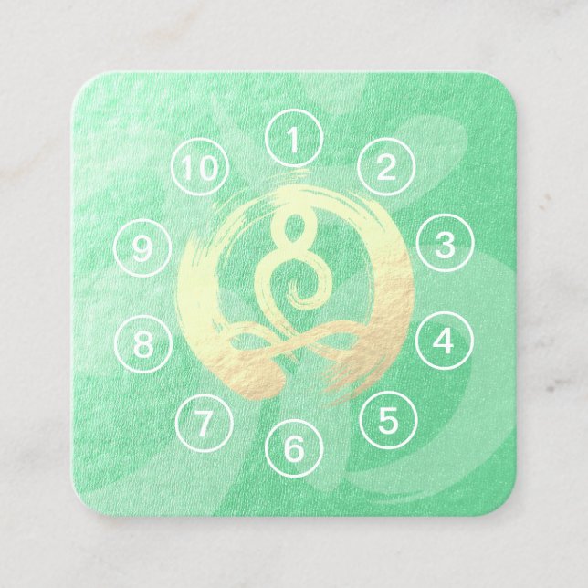 Yoga Meditation Instructor Class Pass Loyalty Card (Front)