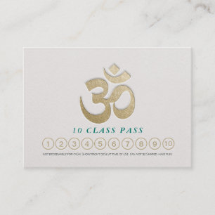 Yoga Meditation Instructor Class Pass Loyalty Card