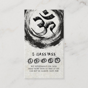Yoga Meditation Instructor Class Pass Loyalty Card