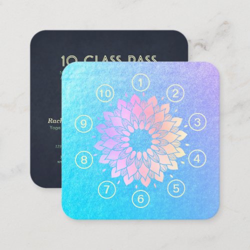 Yoga Meditation Instructor Class Pass Loyalty Card