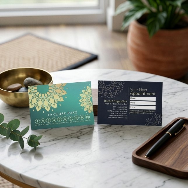 Yoga Meditation Instructor Class Pass Loyalty Card (Creator Uploaded)