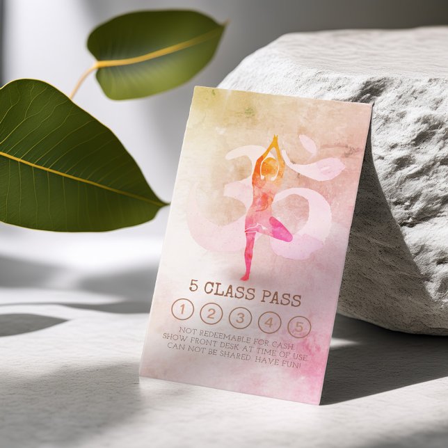 Yoga Meditation Instructor Class Pass Loyalty Card (Creator Uploaded)