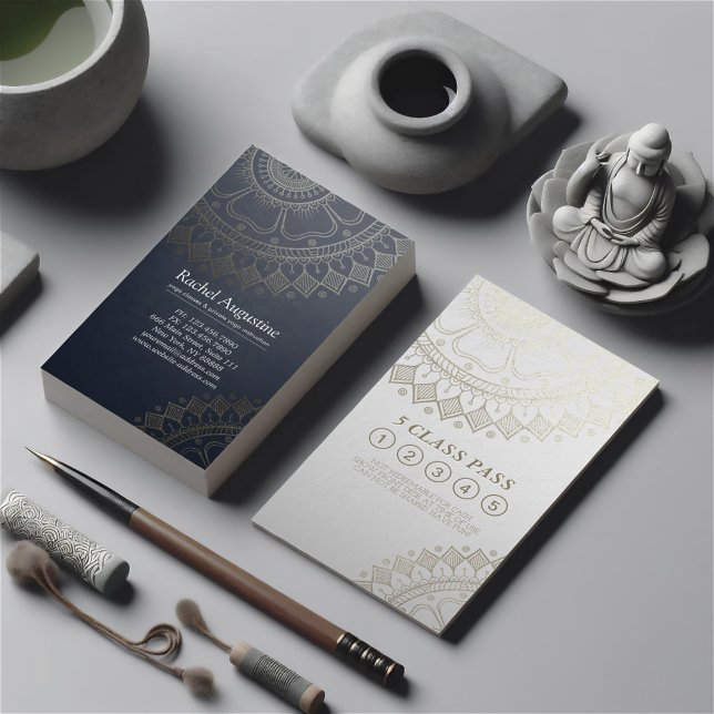 Yoga Meditation Instructor Class Pass Loyalty Card (Creator Uploaded)