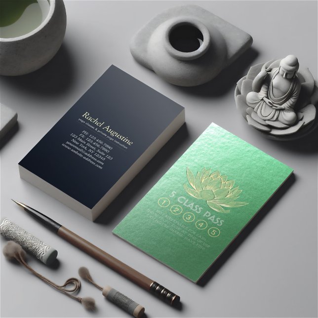 Yoga Meditation Instructor Class Pass Loyalty Card (Creator Uploaded)