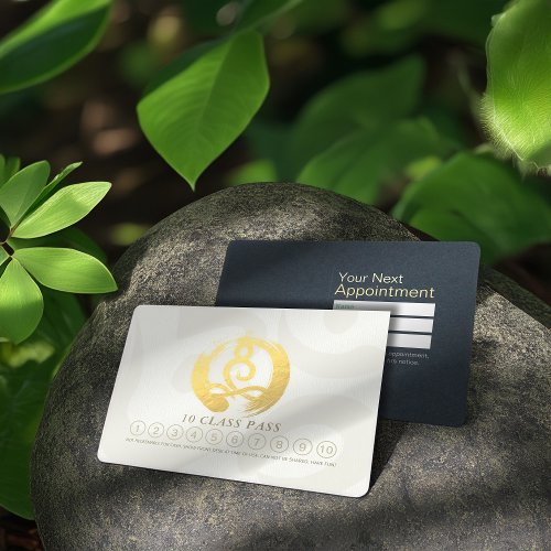 Yoga Meditation Instructor Class Pass Loyalty Card