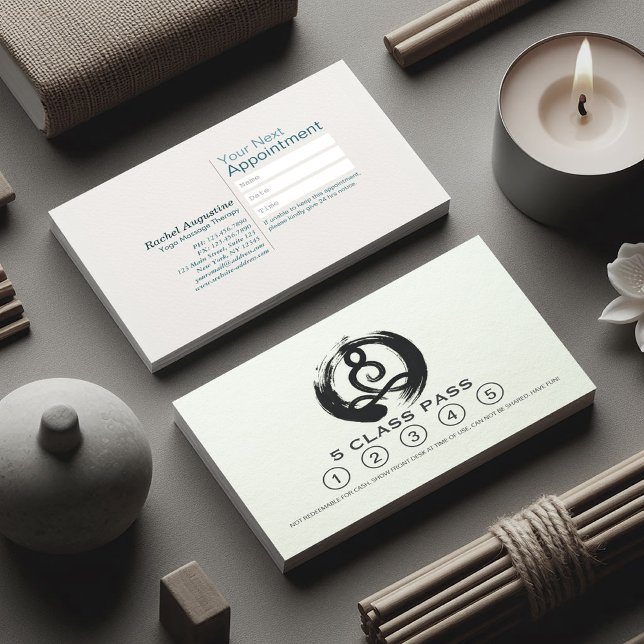 Yoga Meditation Instructor Class Pass Loyalty Card (Creator Uploaded)