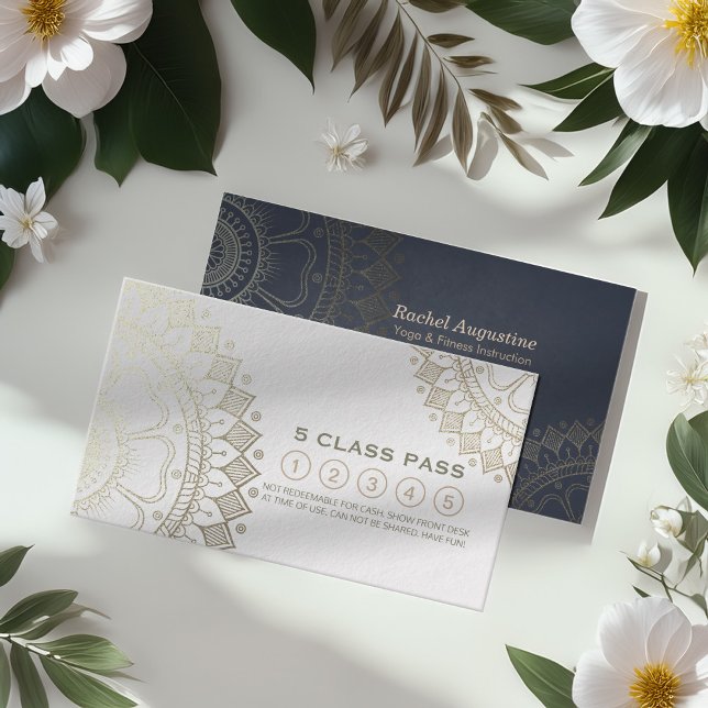 Yoga Meditation Instructor Class Pass Loyalty Card (Creator Uploaded)