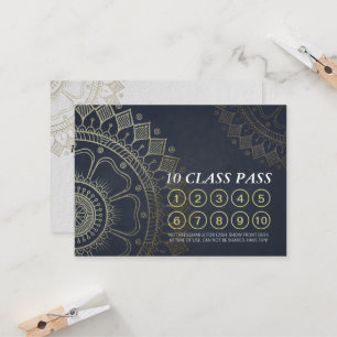 Yoga Meditation Instructor Class Pass Loyalty Card
