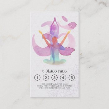 Yoga Meditation Instructor Class Pass Loyalty Card by ReadyCardCard at Zazzle