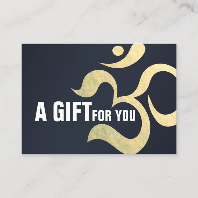 Yoga Meditation Instructor Gift Certificate OM (Front)