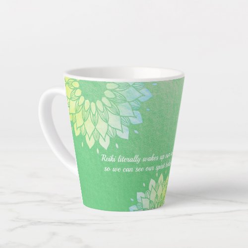 Yoga Meditation Instructor Gold Foil Mandala Quote Latte Mug