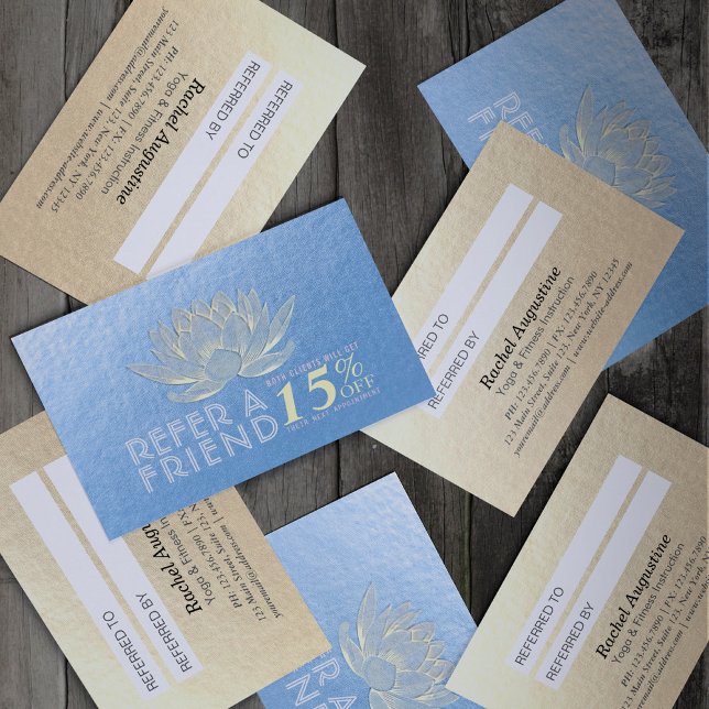 YOGA Meditation Instructor Gold Lotus Referral Card (Creator Uploaded)