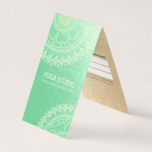 Yoga Meditation Instructor Gold Mandala Price List Business Card