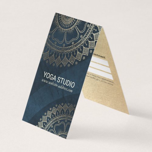 Yoga Meditation Instructor Gold Mandala Price List Business Card