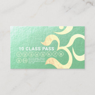 Yoga Meditation Instructor Life Coach Class Pass Loyalty Card