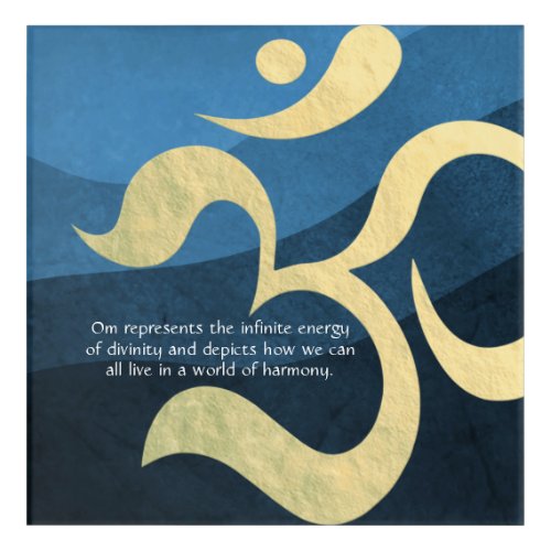 Yoga Meditation Instructor Life Coach OM Quotes Ac Acrylic Print