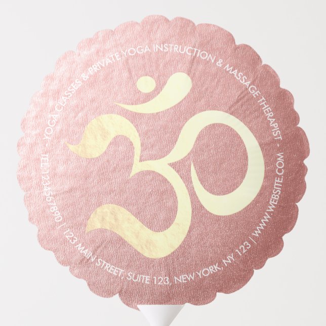 Yoga Meditation Instructor Life Coach OM Quotes Balloon (Back)