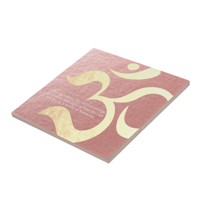 Yoga Meditation Instructor Life Coach OM Quotes Ceramic Tile (Side)