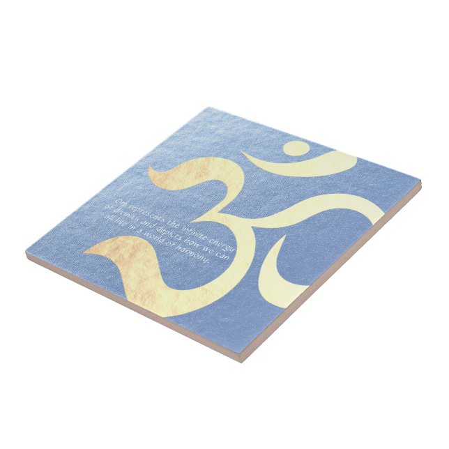 Yoga Meditation Instructor Life Coach OM Quotes Ceramic Tile (Side)