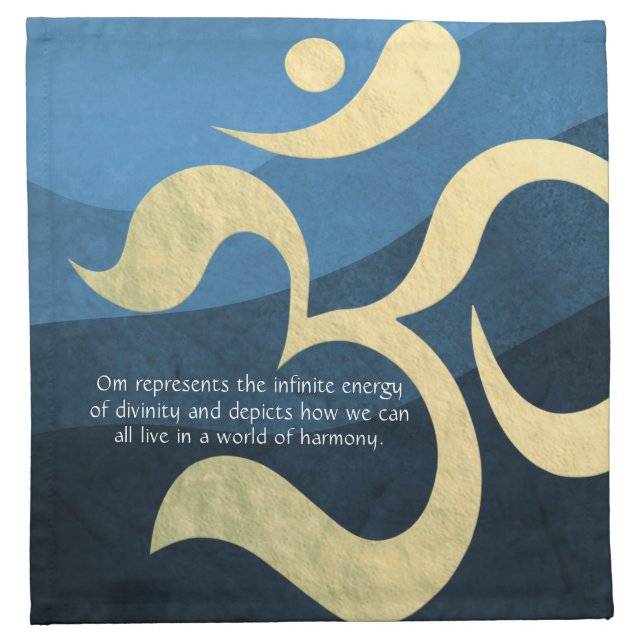 Yoga Meditation Instructor Life Coach OM Quotes Cl Cloth Napkin (Front)