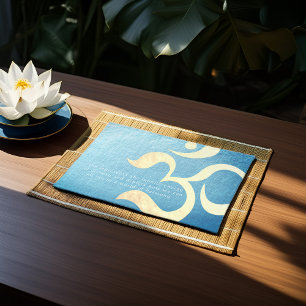 Yoga Meditation Instructor Life Coach OM Quotes Cloth Placemat