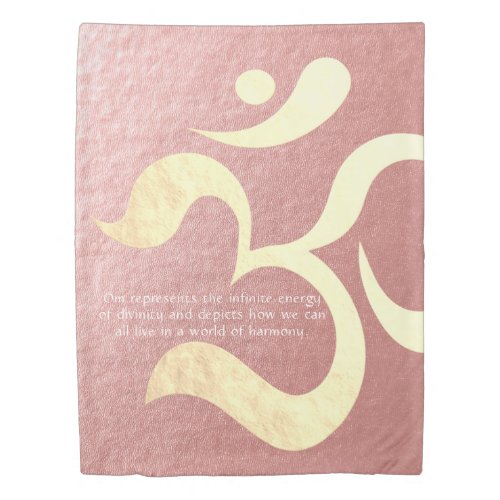 Yoga Meditation Instructor Life Coach OM Quotes Duvet Cover