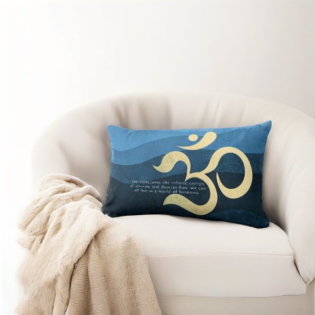 Yoga Meditation Instructor Life Coach OM Quotes Lu Lumbar Pillow (Creator Uploaded)