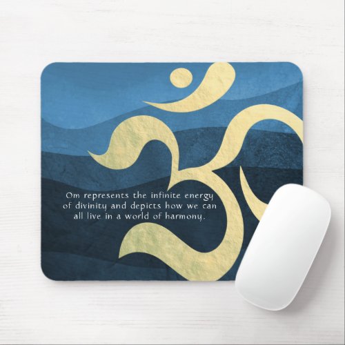 Yoga Meditation Instructor Life Coach OM Quotes Mo Mouse Pad