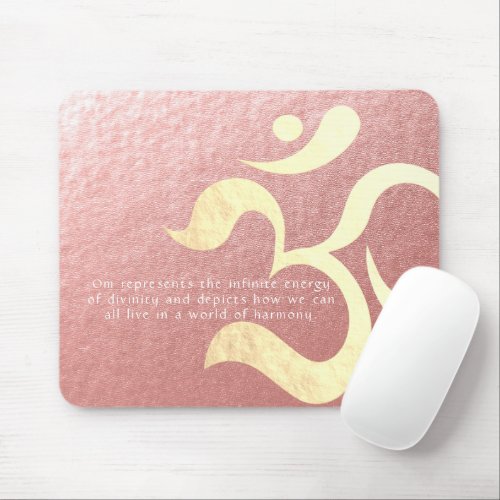 Yoga Meditation Instructor Life Coach OM Quotes Mouse Pad