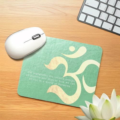 Yoga Meditation Instructor Life Coach OM Quotes Mouse Pad