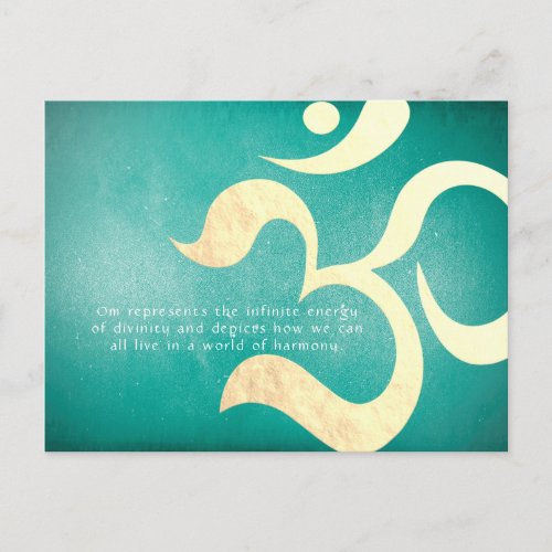 Yoga Meditation Instructor Life Coach OM Quotes Postcard