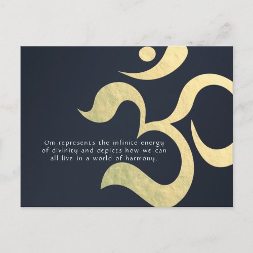 Yoga Meditation Instructor Life Coach OM Quotes Postcard