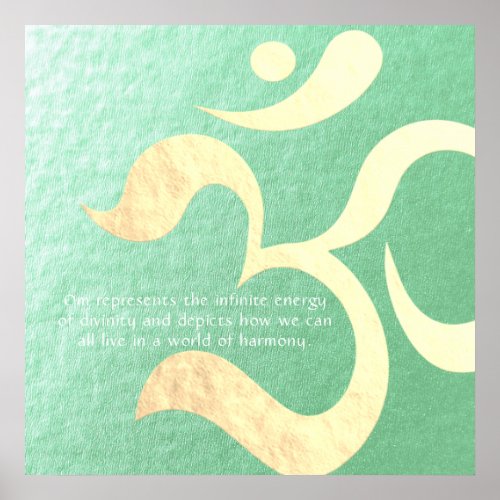 Yoga Meditation Instructor Life Coach OM Quotes Poster