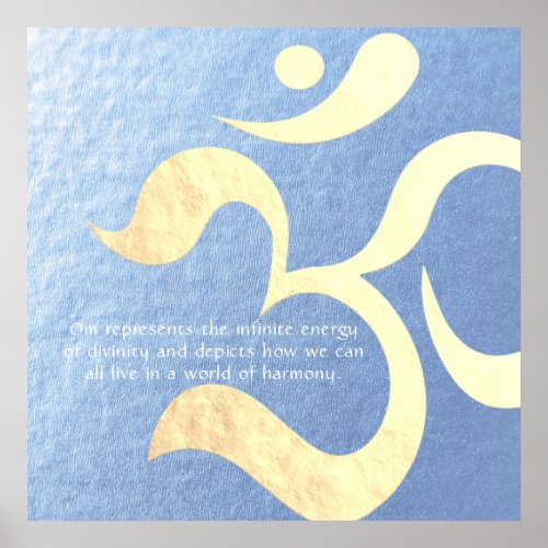Yoga Meditation Instructor Life Coach OM Quotes Poster