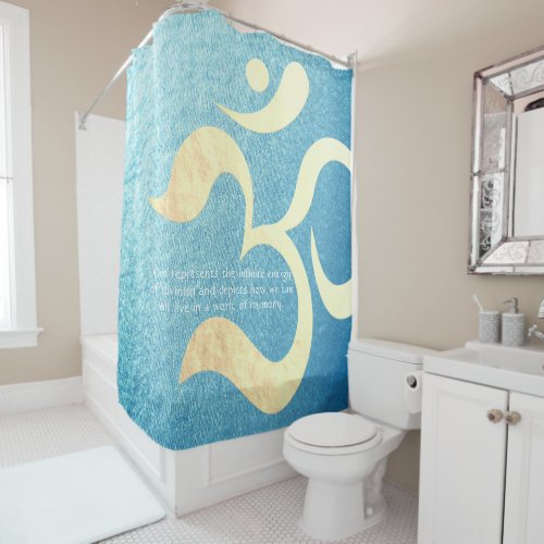 Yoga Meditation Instructor Life Coach OM Quotes Shower Curtain