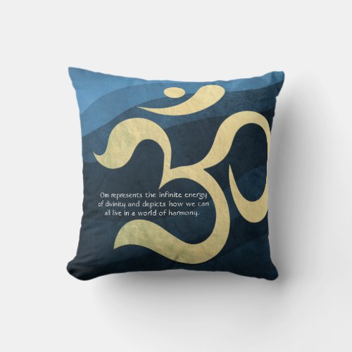 Yoga Meditation Instructor Life Coach OM Quotes Th Throw Pillow