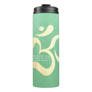 Yoga Meditation Instructor Life Coach OM Quotes Thermal Tumbler