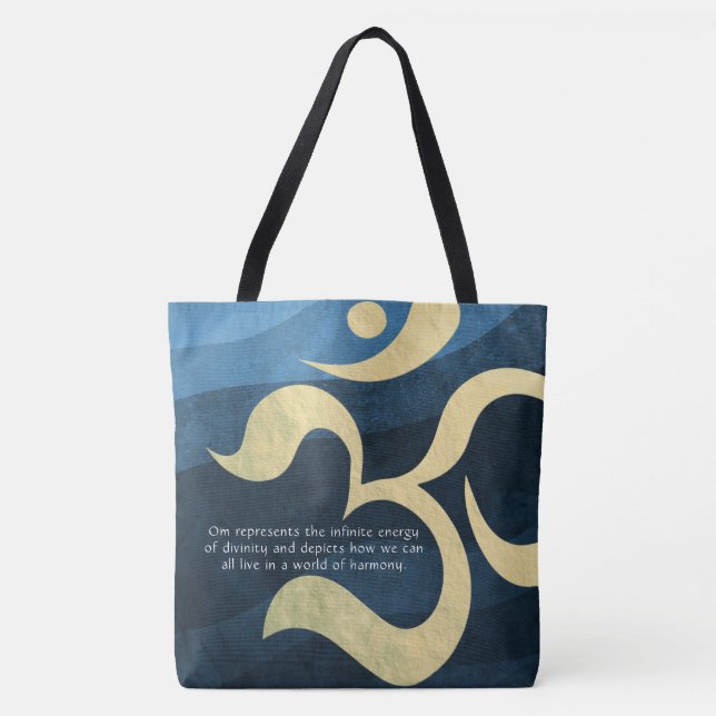 Yoga Meditation Instructor Life Coach OM Quotes Tote Bag (Front)
