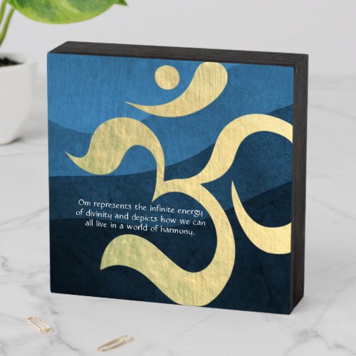 Yoga Meditation Instructor Life Coach OM Quotes Wo Wooden Box Sign