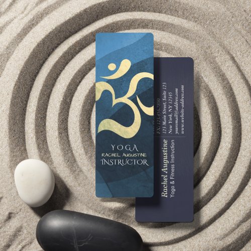 Yoga Meditation Instructor Life Coach OM Symbol Mi Mini Business Card